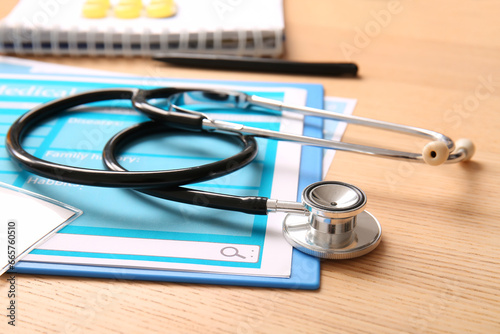 Stethoscope with clipboard ...