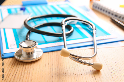 Stethoscope with clipboard ...