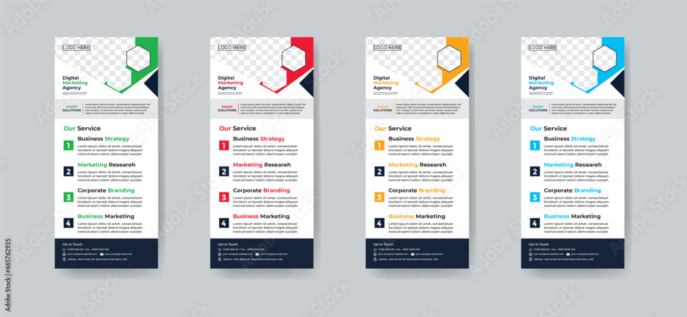 Modern creative corporate business dl flyer or rack card layout concept background flyer brochure cover template for grow up your business to the next level
