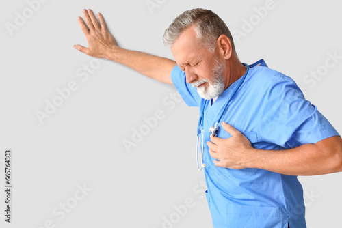 Mature doctor having heart ...
