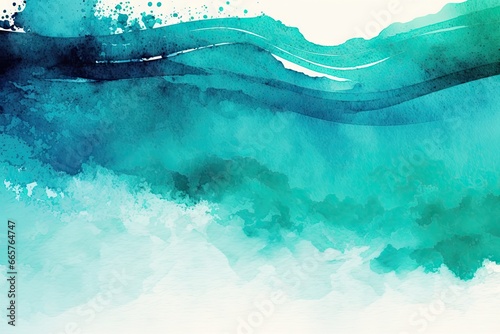Abstract blue and white watercolor wavy textured background