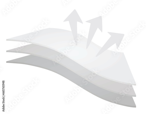 Three layers set. vector illustration