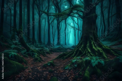 forest in night