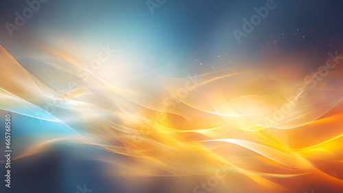 Light energy background with yellow waves