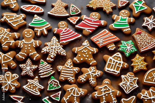 christmas gingerbread cookies and gingerbread