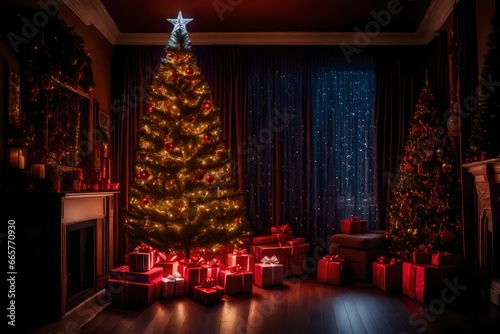christmas tree in the interior