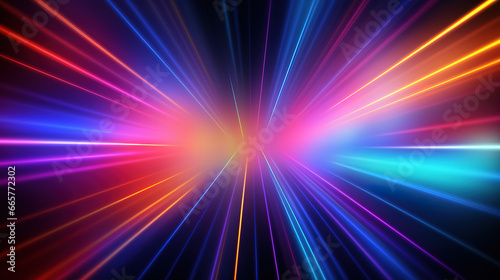 abstract background with rays  3d rendering  abstract neon background with ascending pink and blue glowing lines.
