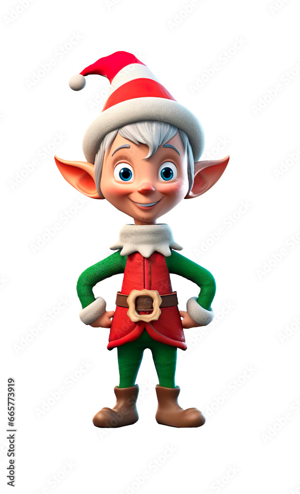 Christmas elf 3D figure, with transparencies, PNG format Christmas elf 3D figure, with transparencies, PNG format