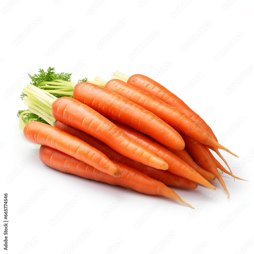 Heap of carrots isolated on white background Heap of carrots isolated on white background