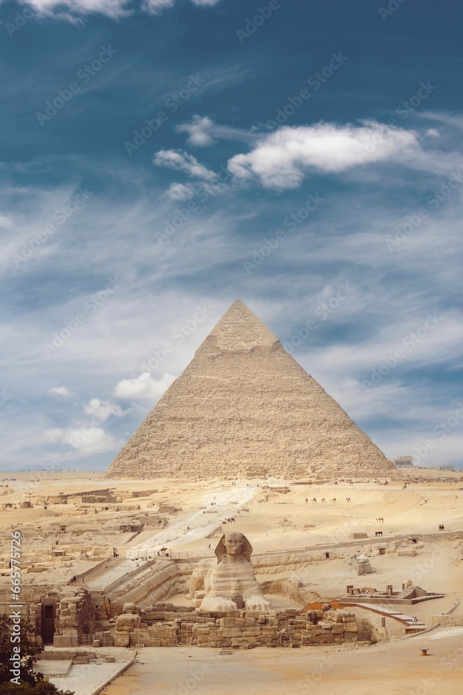 Breathtaking panoramic view of the Egyptian desert landscape Breathtaking panoramic view of the Egyptian desert landscape