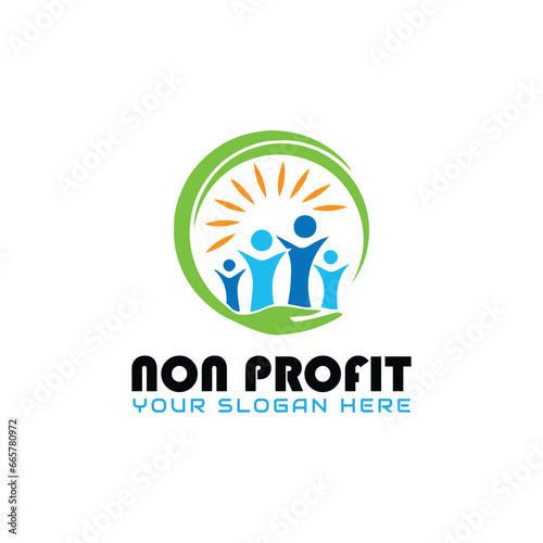 help non profit logo design vector
