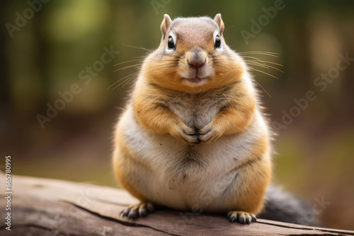 Fat Chipmunk in the wild