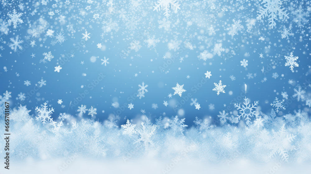 Seamless blue Christmas background with falling snow Seamless blue Christmas background with falling snow