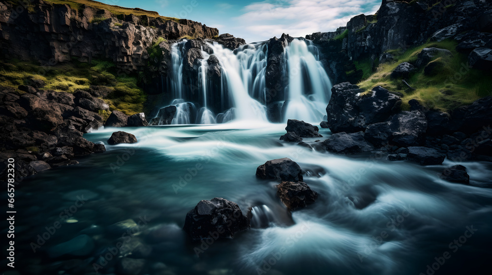 Fototapeta premium waterfall in the forest