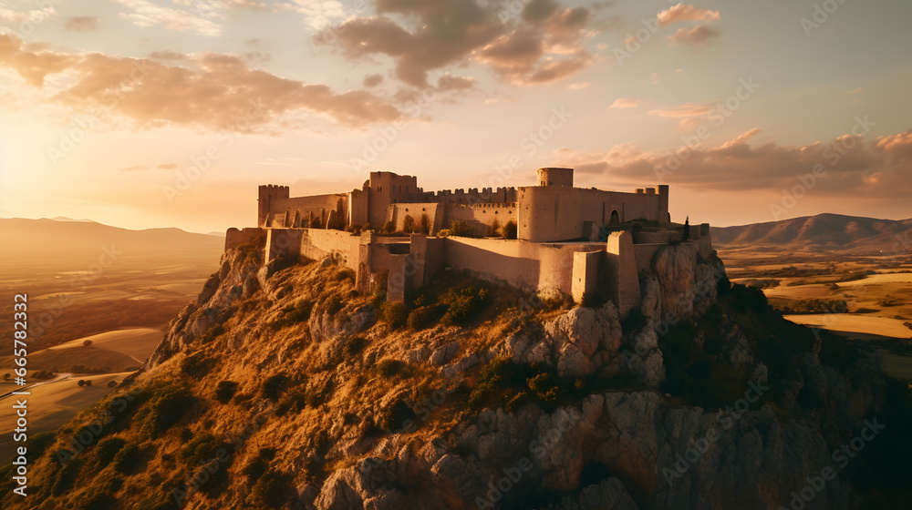 Obraz premium sunset over the fortress