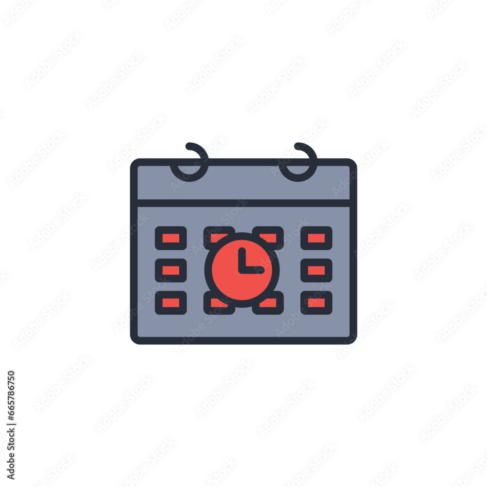 schedule icon. vector.Editable stroke.linear style sign for use web design,logo.Symbol illustration. schedule icon. vector.Editable stroke.linear style sign for use web design,logo.Symbol illustration.