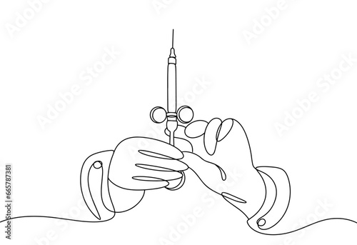 Hands. Anaesthesia. One line