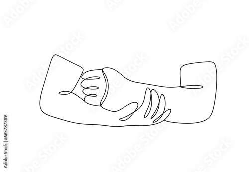 Hand. Gypsum. One line