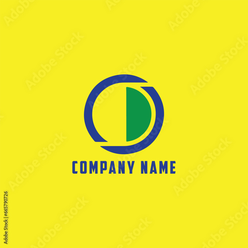 letters od or do text logo design vector
