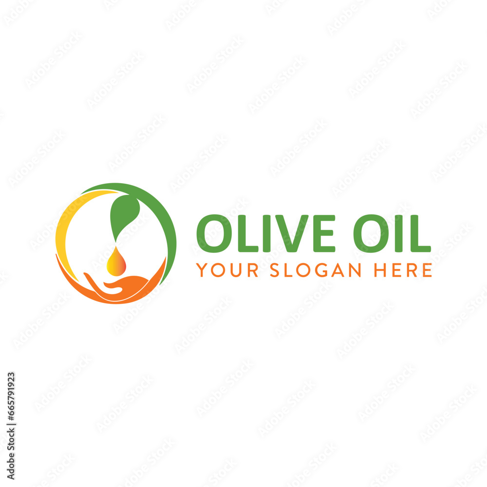 olive oil store logo design vector