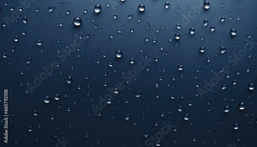 close up of droplets, on navy blue matte finish background ,flat lay paper , hight quality photo