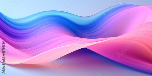 ABSTRACT BACKGROUND: Organic Vibrant Neon Glowing Colorful Waves. Abstract Art Design Banner for Technology, Science and Beauty.