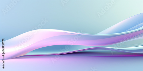 ABSTRACT BACKGROUND: Organic Soft Neon Pearlescent Transparent Glowing Pink and Blue and Teal Waves. Abstract Art Design Banner for Technology, Science and Beauty. Generative AI.