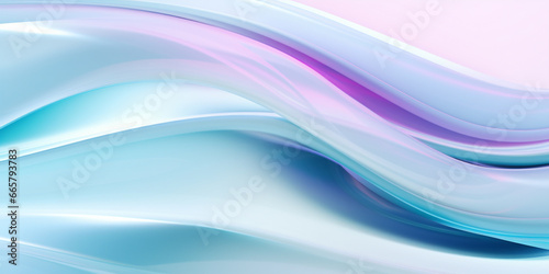 ABSTRACT BACKGROUND: Organic Soft Neon Pearlescent Transparent Glowing Pink and Blue and Teal Waves. Abstract Art Design Banner for Technology, Science and Beauty. Generative AI.