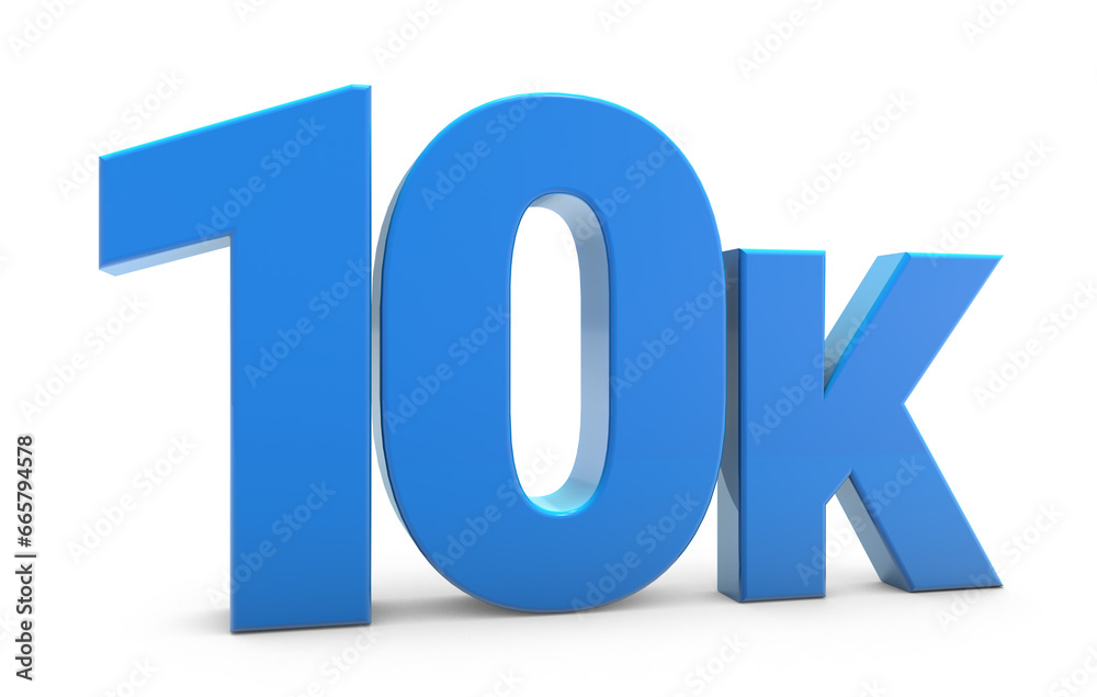 10K sign isolated on transparent background. Thank you for 10k followers 3D. 3D rendering 10K sign isolated on transparent background. Thank you for 10k followers 3D. 3D rendering