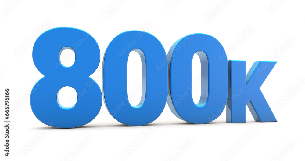 800K sign isolated on transparent background. Thank you for 800k followers 3D. 3D rendering 800K sign isolated on transparent background. Thank you for 800k followers 3D. 3D rendering