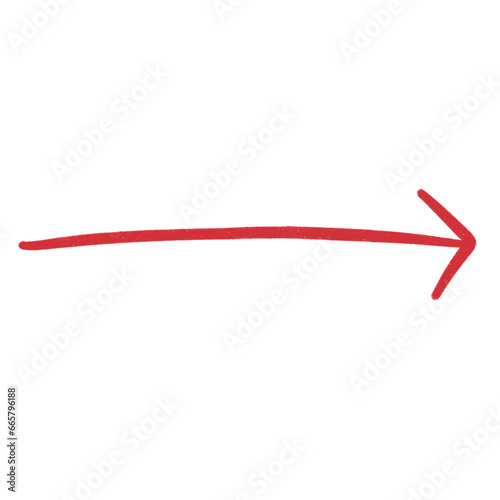 Red Arrow Line Sketch Arrow Line Element