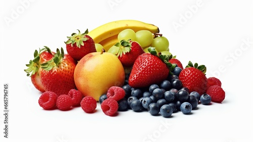 Photo Vibrant collection of healthy fruit and vegetables