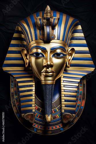 Illustration of Egyptian masks AI generated.