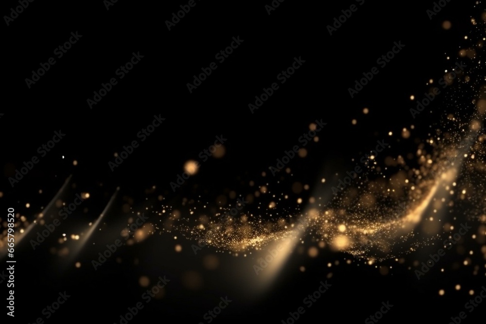 Animated Christmas background with falling golden light particles on ...