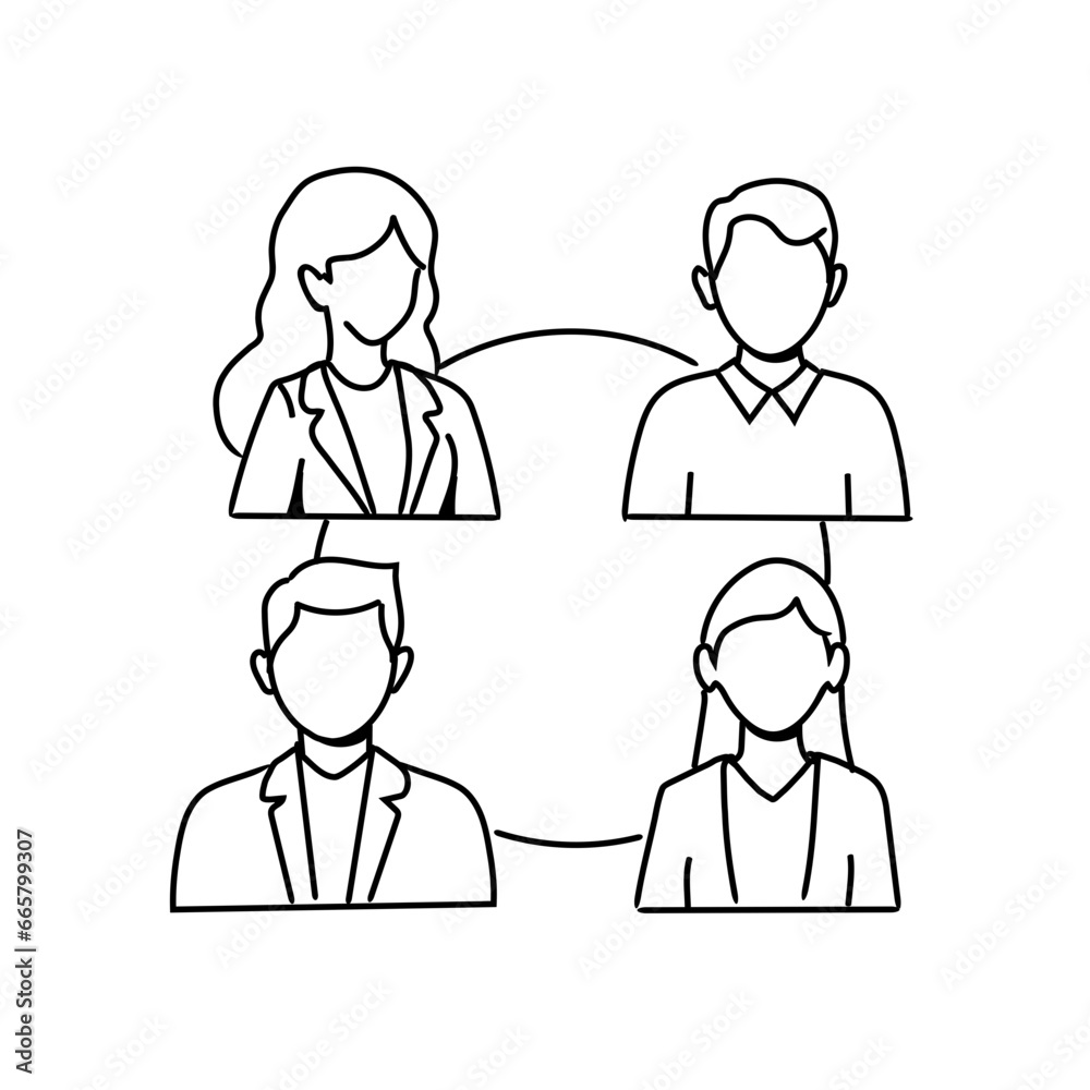 STEM Community Hand-drawn Icon STEM Community Hand-drawn Icon