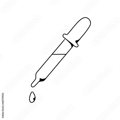 Precision Pipette Hand-drawn Icon