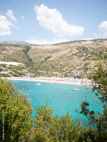Albanian beach view from above. (ID: 665799933)