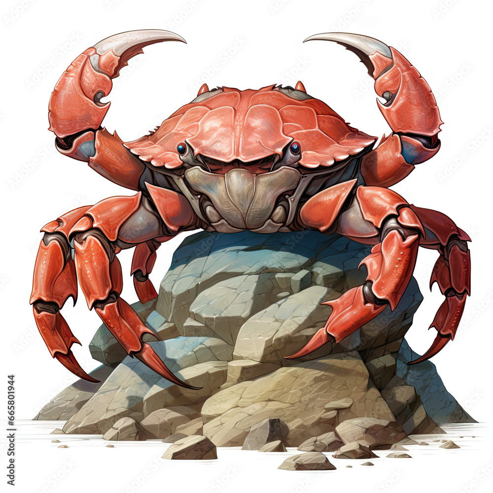 Realistic Giant Crab Artwork
 , Medieval Fantasy RPG Illustration - obrazy, fototapety, plakaty 