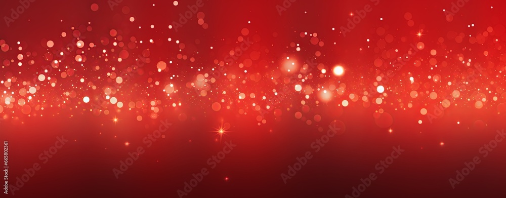 Christmas red abstract valentine backdrop, Sparkling red bokeh lights from the past, Merry Christmas and a Happy New Year against a blurry backdrop of Christmas lights.