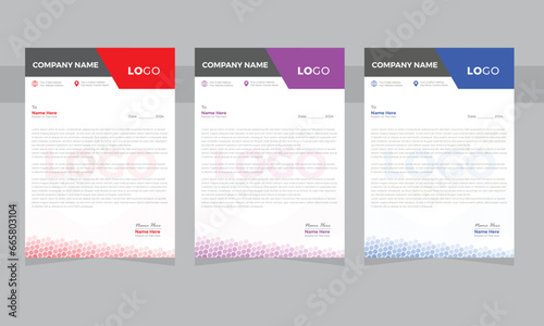 modern creative Clean a4 letterhead flyer corporate business proposal official minimal abstract professional informative pad design standard color bundle with logo.