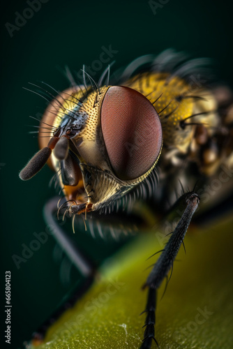 extreme macro close up of a bee in illustration