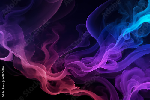 Abstract background with neon colored smoke in the form of waves. Element for design. Decoration for wallpaper desktop, poster, cover booklet 