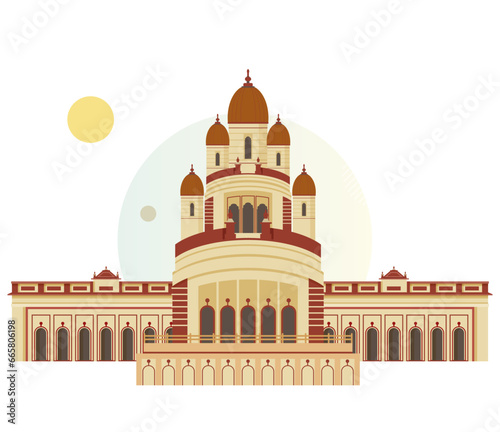 Kolkata City - Dakshineswar Kali Temple -  Icon Illustration photo