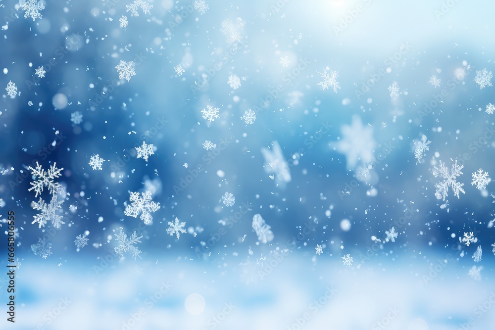 christmas background with snowflakes - generative ai christmas background with snowflakes - generative ai