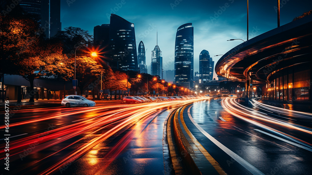 night view of the city of the new york