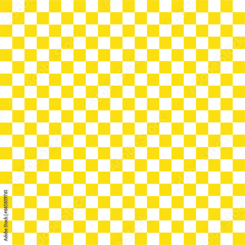 Abstract background with Squares. Seamless Yellow And White Checkerboard Pattern.