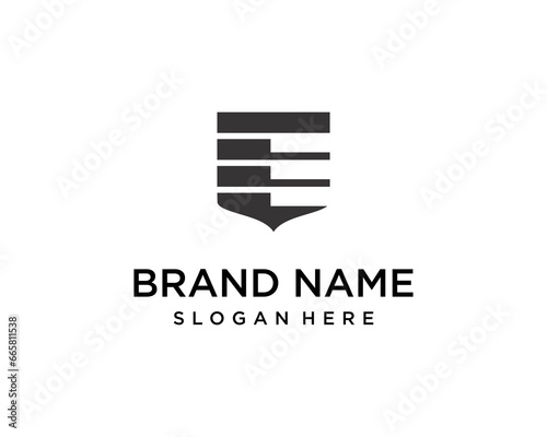 black building logo design template