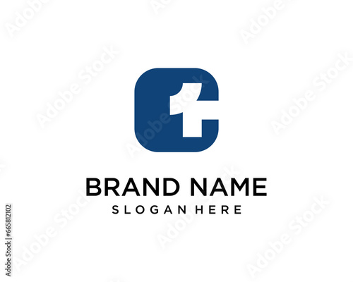 modern number 1 logo design template