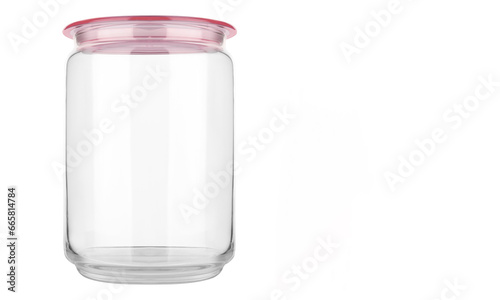 Glass jar. Empty jar. Glass jar template.