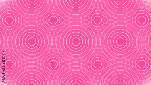 Pink abstract background with circles